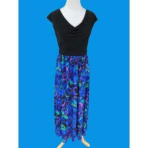 COLDWATER CREEK LADIES SLEEVELESS FIT FLARE  PARTIAL LINED MIDI DRESS EUC 8